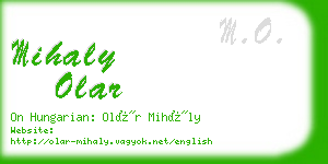 mihaly olar business card